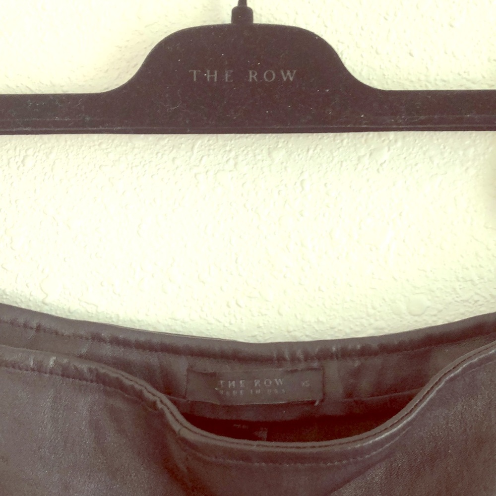 The Row Black Lambskin Leather Leggings XS